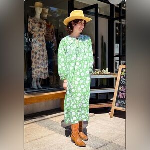 NWOT The Canyon- Latigo Long Sleeve Cotton Smocked Dress. Size XS